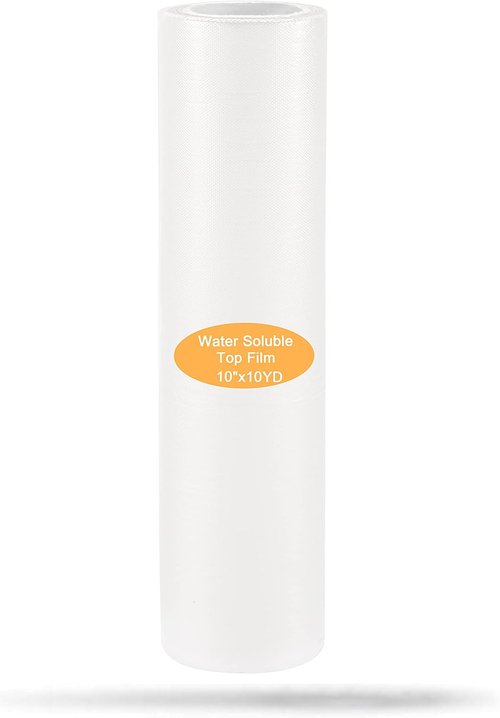 Brothread Light Weight Clear Wash Away | Water Soluble Embroidery Topping Film - 10" x 10 Yd Roll for Versatile Use