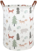 FXOLCSHE Animal Baby Laundry Basket,Woodland Animals Baby laundry hamper,Toy basket for boys,Nursery Hamper Gift Baskets for Bedroom,Toy Bin,Gift Basket.Baby room decor(Animal)