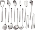 Stainless Steel Kitchen Utensils Set - 12 PCS Durable Cooking Tools for Effortless Meal Prep