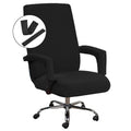 H.VERSAILTEX Home Office Chair Covers Stretchable Computer Desk Chair Covers Mid - High Back Universal Executive Boss Gaming Seat Cover Removable Machine Washable，Non Slip Thick Jacquard, Black- Large