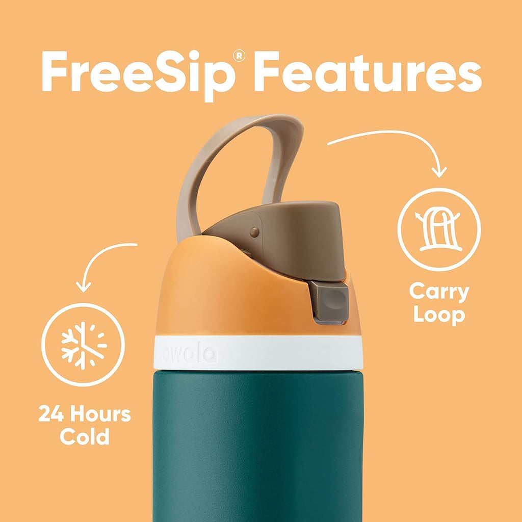 Owala FreeSip Insulated Stainless Steel Water Bottle - 40 oz BPA-Free with Straw | Surfs Edge Design