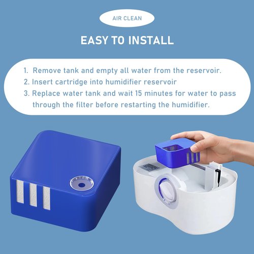 PDC51V2 Humidifiers Demineralization Cartridge Replacement Compatible with Vicks Kaz Protec Humidifiers V5100, VUL525, VUL545, VUL575 Series and Honeywell HUL525, HUL530, HUL545 Series, Pack of 3