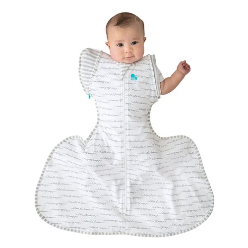 Love to Dream Swaddle UP Transition Bag - Warm Pink Silly Goose, Large (19-24 lbs) | Patented Zip-Off Wings for Safe Baby Transition