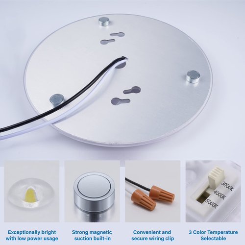 Lustaled 2Pack 36W LED Light Engine Retrofit Kit,6.69inch 3200LM 3CCT 3000K/4000K/5000K Dimmable Ceiling Fan Light Kits,AC 120-130V Ceiling Fan Light Replacement for Ceiling Flush Light
