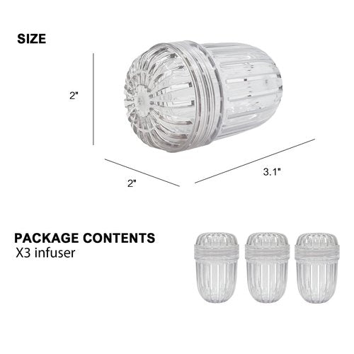 3PCS Fruit Infuser Insert for Wide Mouth Water Bottles,Compatible with Stanley,Hydro Flask, Iron Flask, Takeya, ThermoFlask