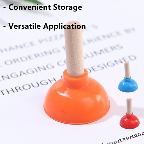 6 Pcs Tiny Toilet Plunger Shape Phone Holder Mini Sucker Stand for Supporting Cellphone, Moblie Phone, PSP