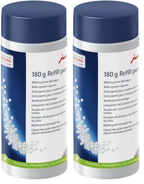 Jura Milk system cleaner 180g refillable bottle (mini tabs) (Pack of 2)