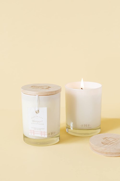 FarmHouse Fresh Whoopie Candle, Hand-Poured Coconut Wax Candle with Wooden Lid, 11 Oz