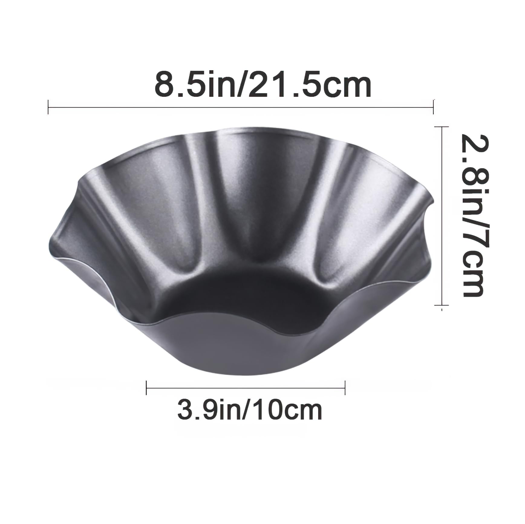 Cielasis 6 Pack 8.5" Nonstick Large Taco Shell Bowl – Carbon Steel Tortilla Maker Shell Pans Baking Molds Tostada for Frying Salad Bowls