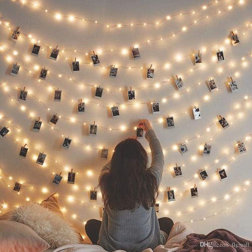 CozyHome - 5.5YD LED Photo String Lights with Clips & Timer Remote | Perfect for Indoor Decor