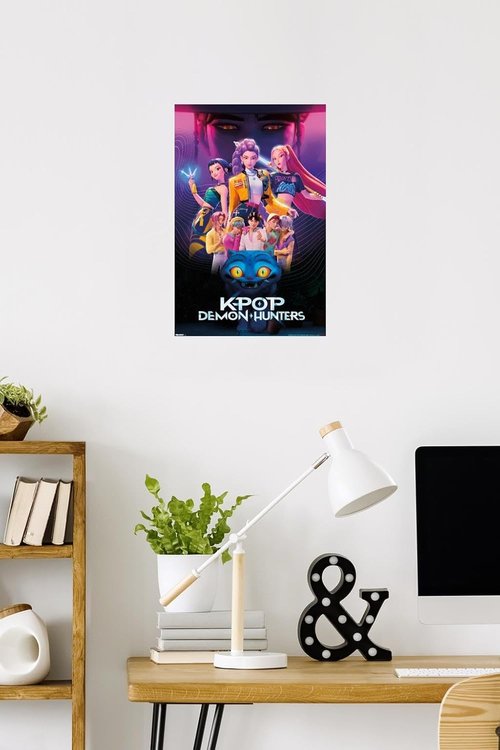 Netflix KPop Demon Hunters Wall Poster - Premium Unframed 22.4L x 14.7W for Fans