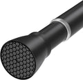 Black Tension Curtain Rod - Adjustable 28 to 48 Inch No-Drill Design for Windows & Bathrooms