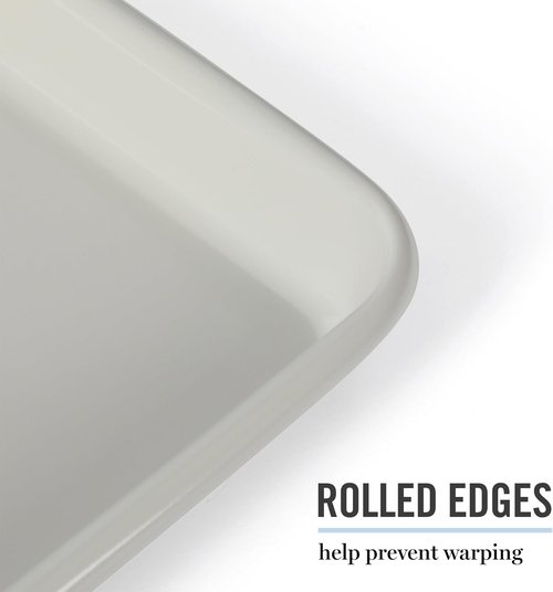 Martha Stewart Gallen Nonstick Carbon Steel Cookie Sheet - 13 x 9 Inch, Durable Bakeware for Easy Cleanup