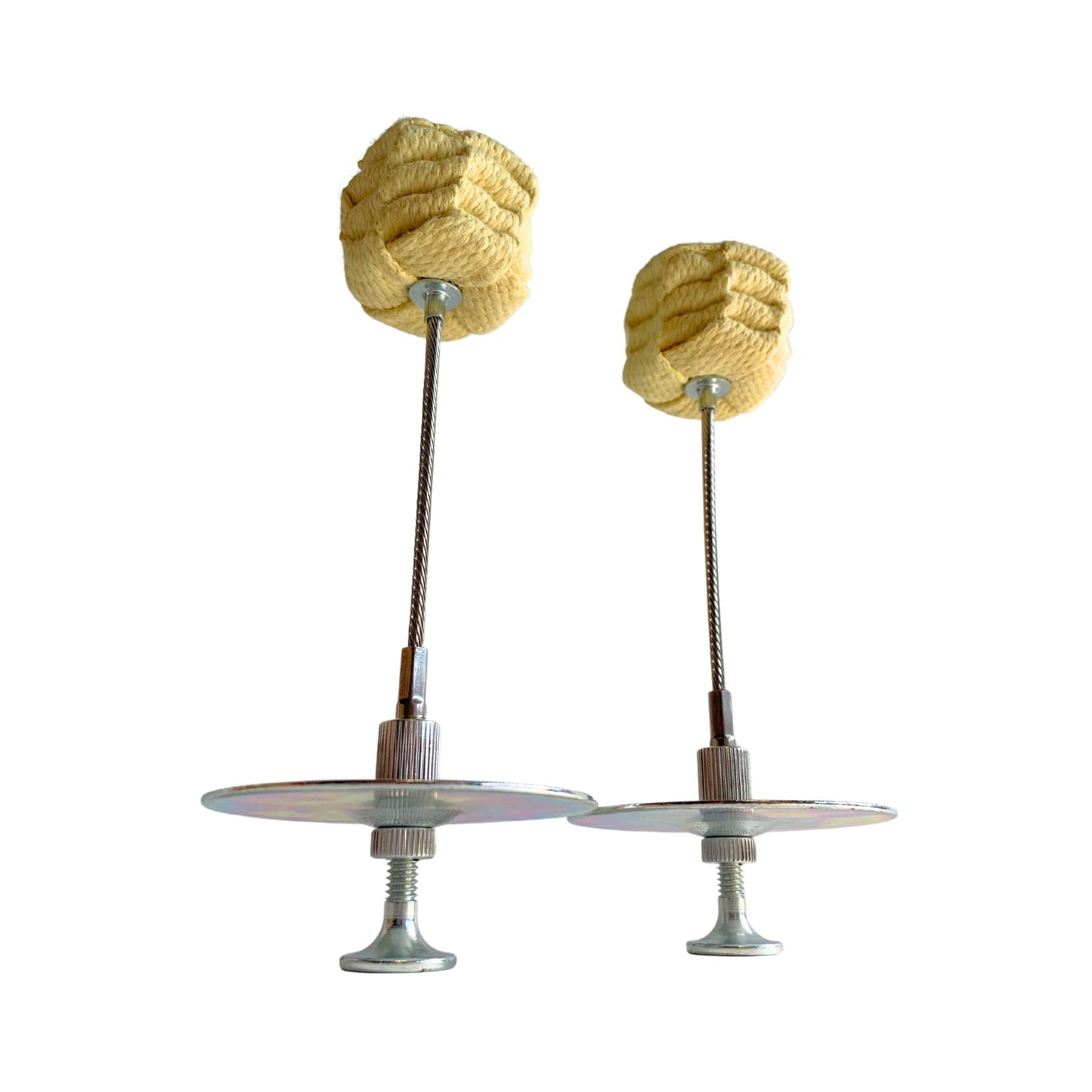 Synergy FlowArts Modular Palm Torch Set (Pair) - Crown Knot Wicks - Adjustable to fit All Hand Sizes - Fire Performance