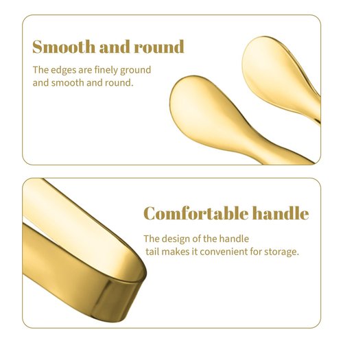 GOLD Mini Tongs for Serving - Small Tongs for Appetizers, Perfect for Mini Tongs Utensils - Gold Serving Utensils