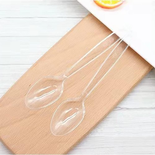 MOACOCK Heavyweight Plastic Silverware Set - 100 Count Disposable Forks & Spoons for Weddings & Parties