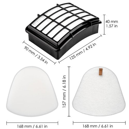 1 HEPA + 3 Foam Filters Replacement Compatible With Shark Vacuum Navigator Lift Away NV350 NV351, NV352, NV355, NV356E, NV360, NV370 NV391, ZU503AMZ, UV440 UV490, UV500 UV540 UV550 CU500#XFF350 XHF350