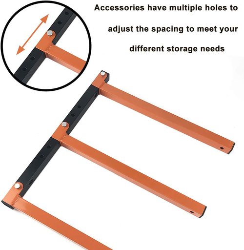 Homydom Garage Shelving - Heavy-Duty Wood Rack for Lumber Storage | 3-Level, 4-Pack, Wall-Mounted