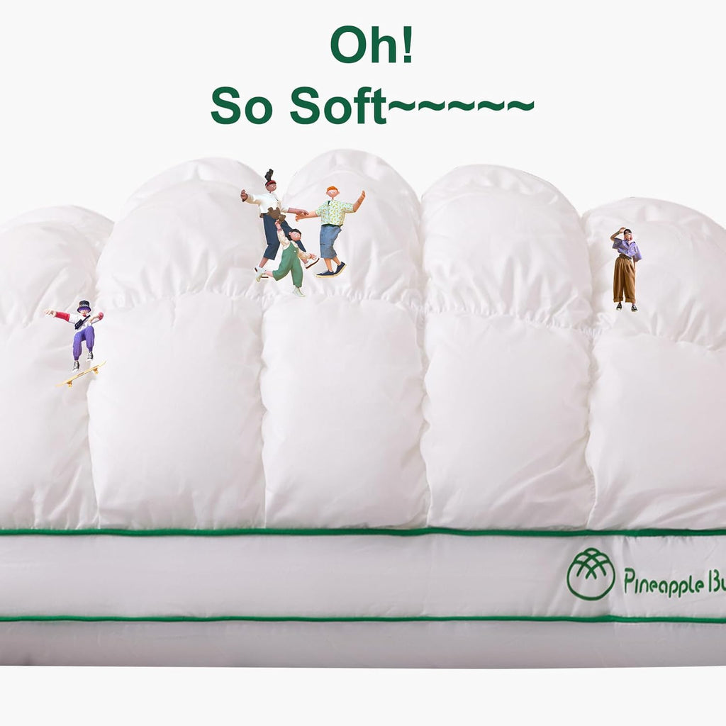 YOUR MOON Fluffy Support Bed Pillow - Queen Size | Super Soft Down-Alternative Filling for Side Sleepers