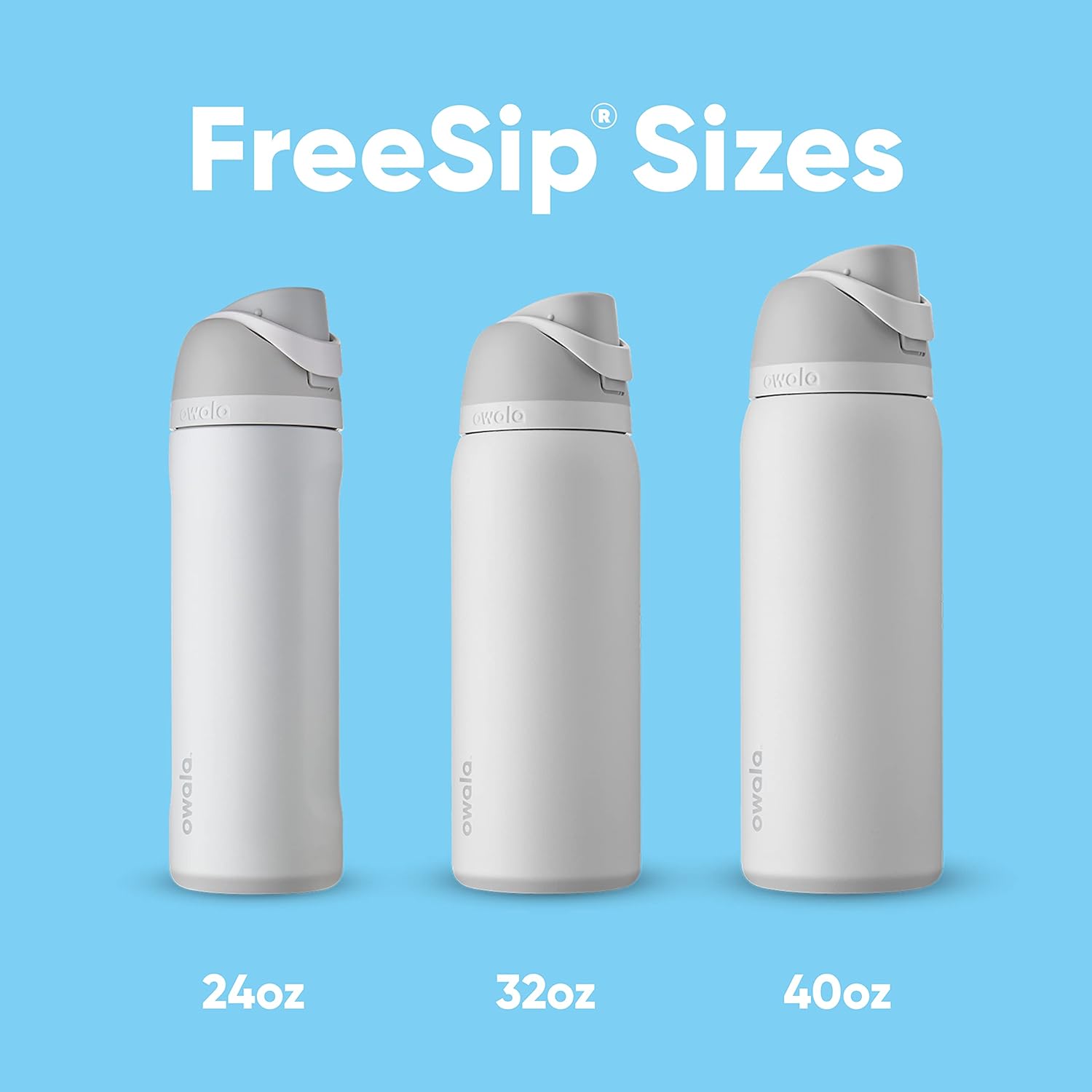 Owala FreeSip Insulated Stainless Steel Water Bottle - BPA-Free, 24 Oz, Perfect for Travel - Boneyard
