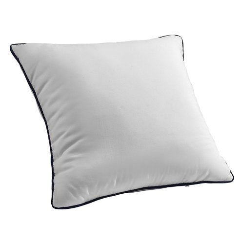 VEVOR 18 x 18 in Throw Pillow Inserts, Set of 2, Firm and Fluffy Decorative Down Alternative Pillows with Polyester Fiber, Square White Cushion with Zipper, for Indoor Bed Couch Sofa and Living Room