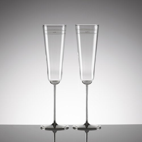 kate spade new york Darling Point Mr. and Mrs. 2-piece Champagne Flute Set