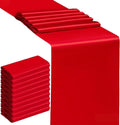 Regine Switzerland Satin Red Table Runners - 10 Pack, 12 X 108 Inches for Weddings & Parties