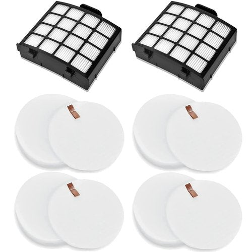 AZ2002 Vacuum Filter Replacement Parts for Shark Vertex Duoclean Upringht Vacuum AZ2000 AZ2000W AZ2002, Compare to Part XHFAZ2000, XFFKAZ2000, 2 High Efficiency Filters and 4 Foam and Felt Filter.