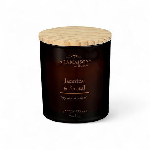 A LA MAISON Scented Candle - Natural Candle with Cotton Wick in Luxury Amber Glass – Clean Burn, Made in France, 7oz