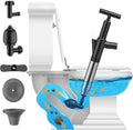 VEUIEIZT Toilet Plunger, High-Pressure Toilet Snake, Clog Remover, Heavy-Duty Air Drain Unclogger with Visual Barometer, Powerful Drain Auger, Plungers for Bathroom