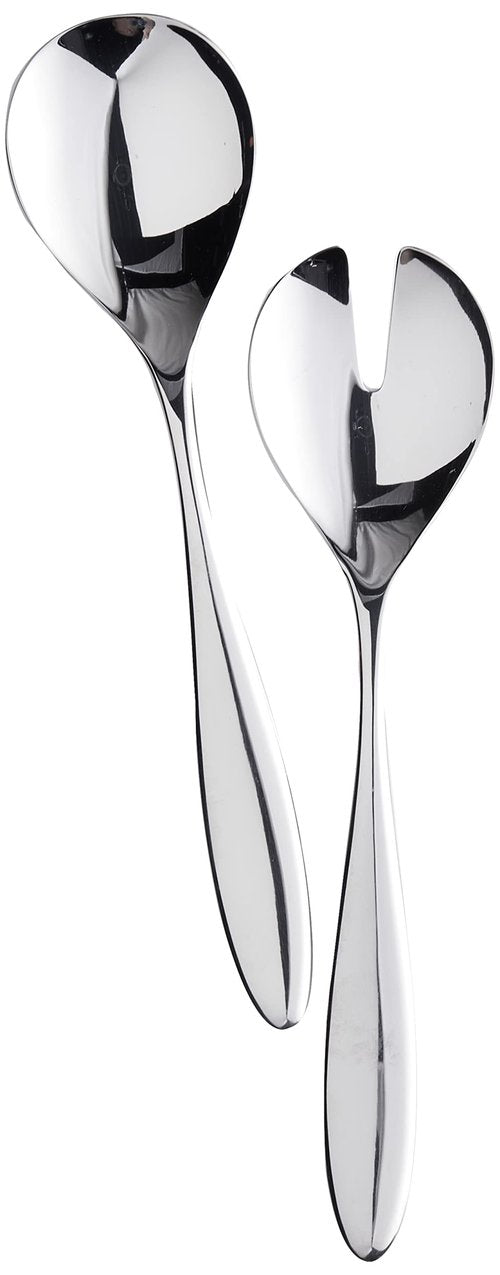 Alessi Mami 10-1/4-Inch by Salad Set, Mirror Polished, Silver