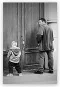 Big Daddy Bathroom Canvas Wall Art - Humorous Black and White Movie Poster | 8x12 Inch Unframed Decor