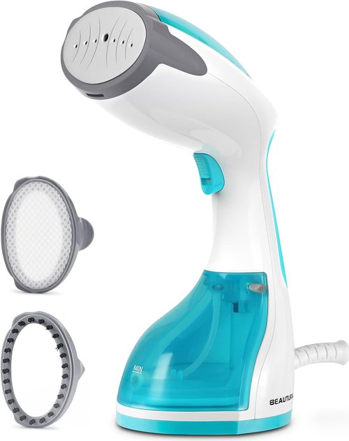 Beautural Portable Handheld Clothes Steamer - Fast 30-Second Heat-Up, Auto-Off, Large Water Tank