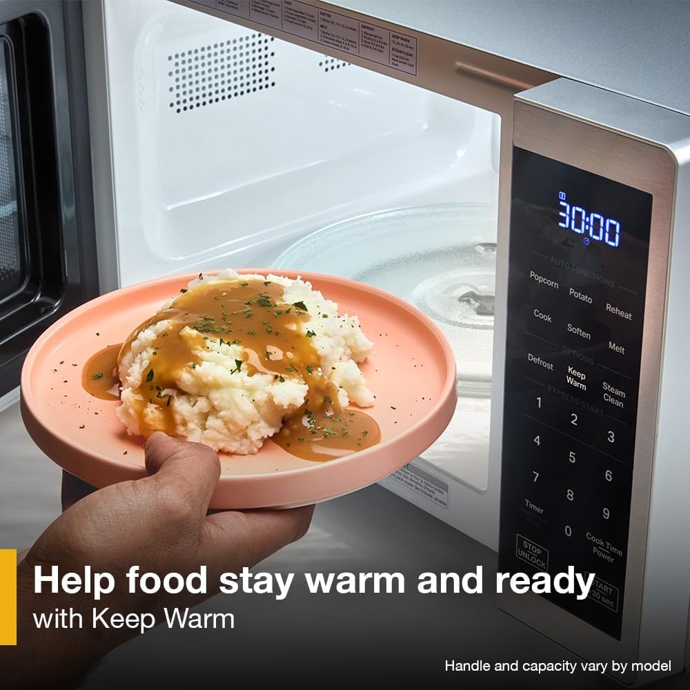 Whirlpool Countertop Microwave - 0.9 Cu. Ft, 900 Watt, Steam Clean - Sleek Black Finish