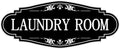 Skiennix Laundry Room Door Sign - Self-Adhesive Waterproof Decor for Home & Business | Black