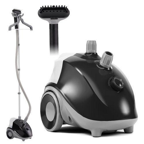 Sweetcrispy Standing Garment Steamer, 1500W Powerful Steamer for Clothes with Roll Wheels, 1.7L Water Tank for 55 Min Continuous Steaming, Professional Wrinkle Remover Heats in 45 Seconds