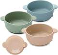 Eascrozn Baby Bowls - Soft Silicone Suction Bowls for Baby Led Weaning | 3 Pack, BPA Free, Multicolor