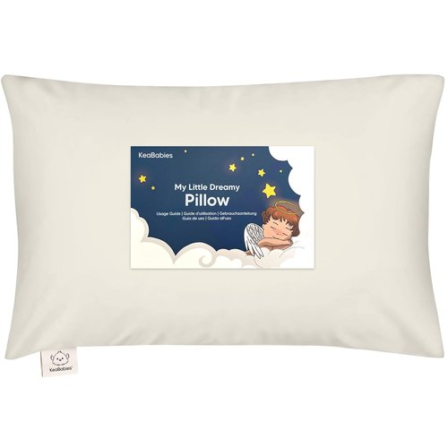 My Little Dreamy Toddler Pillow - Organic Cotton Travel Bed Pillowcase, Soft & Breathable | 13x18 inches, Clay Color