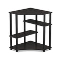 Furinno TURN-N-TUBE Desk, Gaming Desk with Shelves, Corner Computer Desk with Shelves, Office Desk, Space Saving, For Home Office, Bedroom, Espresso