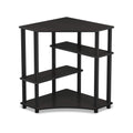 Furinno TURN-N-TUBE Desk, Gaming Desk with Shelves, Corner Computer Desk with Shelves, Office Desk, Space Saving, For Home Office, Bedroom, Espresso