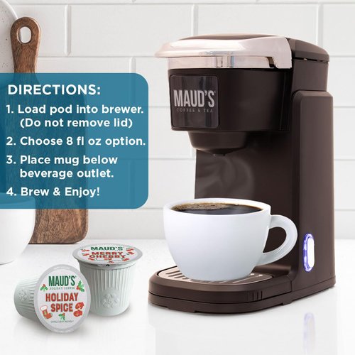 Maud's Holiday Blend Coffee Pods - 42 Count Variety Pack | 6 Assorted Medium Roast Flavors, 100% Arabica