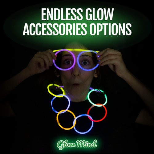 300 Ultra Bright Glow Sticks by Glow Party | Halloween Glow in the Dark Party Supplies - 8" Glowsticks with Bracelets & Necklaces