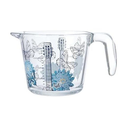 Dolly Parton Glass Measuring Cup, Easy-Read Markings, Spout and Handle, Oven and Dishwasher Safe, 2 Cup