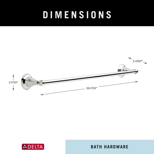 Delta 70024 Windemere 24 in. Wall Mount Towel Bar Bath Hardware Accessory in Polished Chrome
