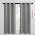 NICETOWN Thermal Insulated Blackout Curtains - Kids' Window Drapes for Nursery | Silver Grey, 2 Panels (W42 x L68-Inch)