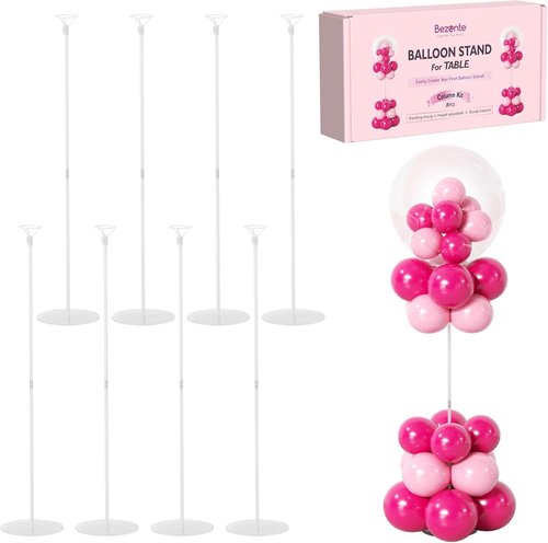 Bezente Balloon Stand Kit - 8PCS Tabletop Holder for Party Decorations | Reusable for Birthdays, Weddings & Showers