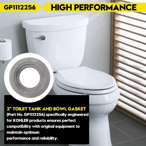 Gp1112256 2" drylock seal tank gasket replacement for kohler 2 piece toilets,fit for Kohler cimarron tank to bowl gastet for 1188998/RGP1188998 Canister Flush Valve（1 Pack）