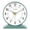 Tinload 4.5" Antique Retro Analog Alarm Clock, Small Silent Bedside Desk Clock with Manual Light, Battery Operated, Snooze, for Living Room, Bedroom, Bedside, Desk(Green)
