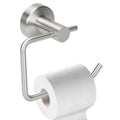 Aneder Brushed Silver Toilet Paper Holder, Stainless Steel Toilet Roll Holder Wall Mounted with Drill Installation, Fingerprint-Resistant & Rustproof Bathroom Tissue Holder