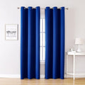ChrisDowa Grommet Blackout Curtains - Thermal Insulated Room Darkening Panels Set (Royal Blue, 42W x 84L)